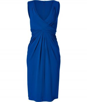 Michael Kors Sapphire Twisted Front Dress - Monaco blue cocktail dress.jpg